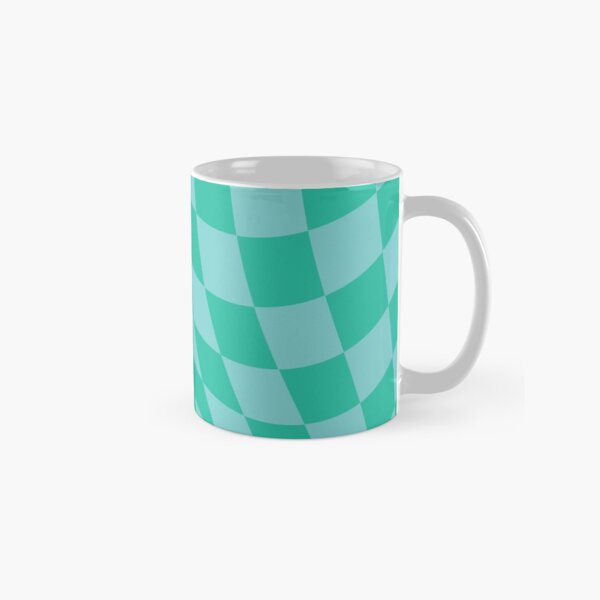 Warped Check Bright Green Classic Mug