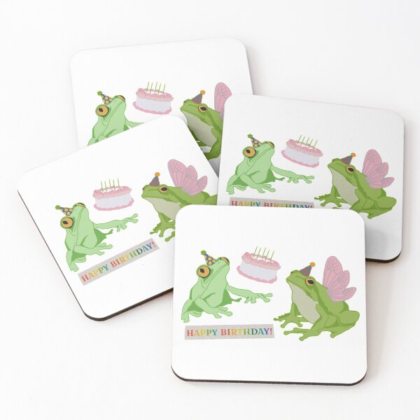 Item preview, Birthday frogs designed and sold by PeachCatDesigns.
