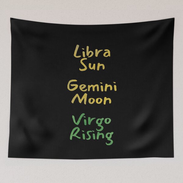 Item preview, Libra Sun Gemini Moon Virgo Rising Text designed and sold by leomooncreates.