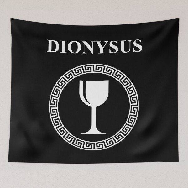 Artikelvorschau, Dionysos griechischer Gott der Feste, Weine und Partys entworfen und verkauft von Agema Apparel.