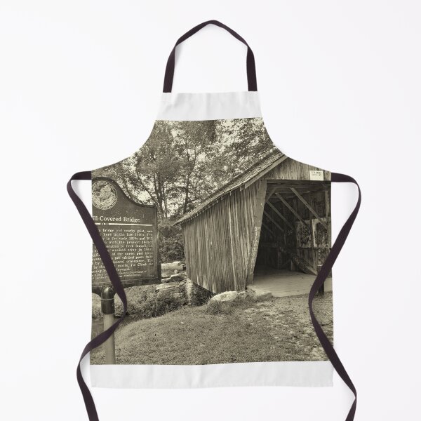 Item preview, Stovall Mill Covered Bridge Black And White designed and sold by LisaWootenPhoto.
