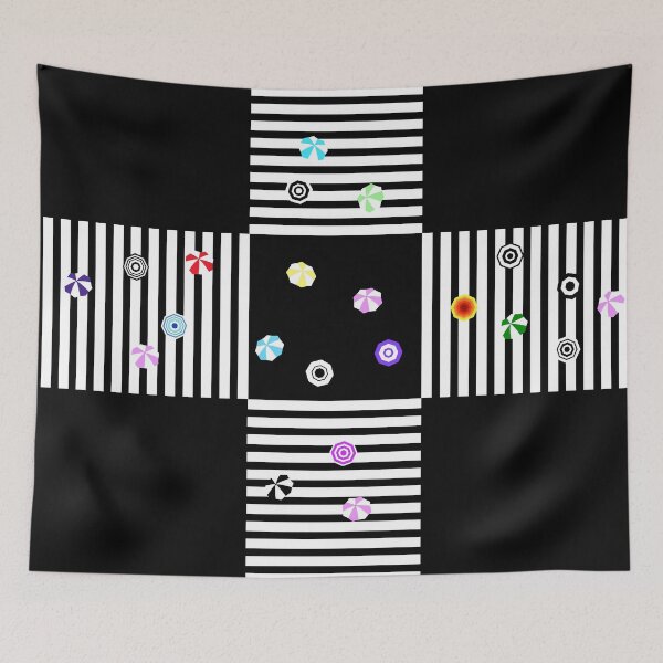 Item preview, Pedestrians with umbrellas on the crosswalk designed and sold by MAS Graphic Design.