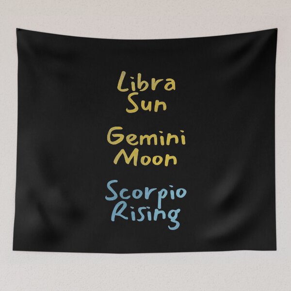 Item preview, Libra Sun Gemini Moon Scorpio Rising Text designed and sold by leomooncreates.