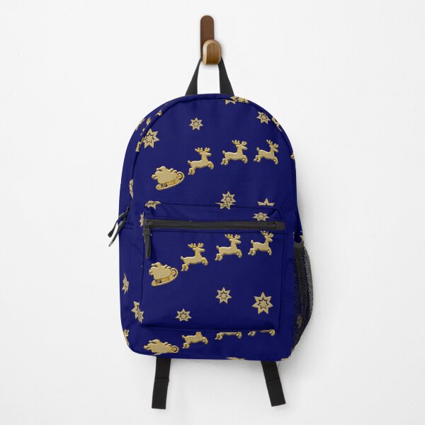Item preview, Golden Christmas Sledge and Snowflakes Merry Christmas blue designed and sold by oxoxoxo.