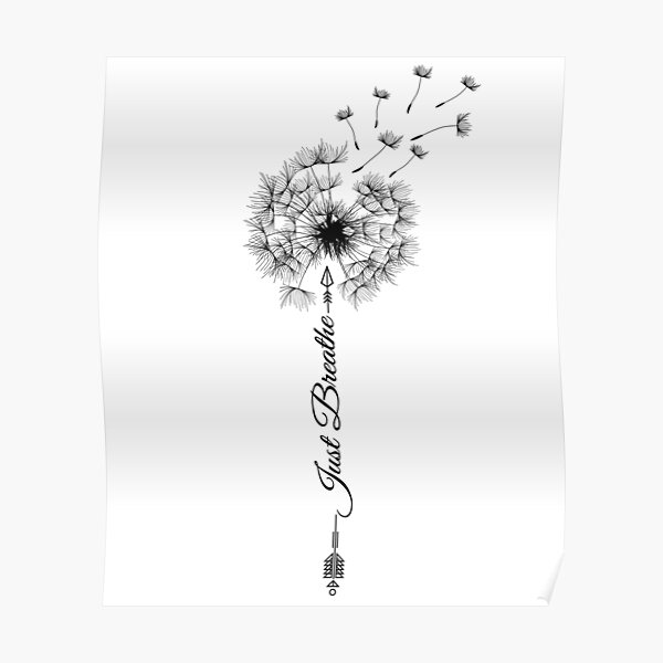 Wish flower women/'s apparel dandelions Gift idea Just breathe t-shirt