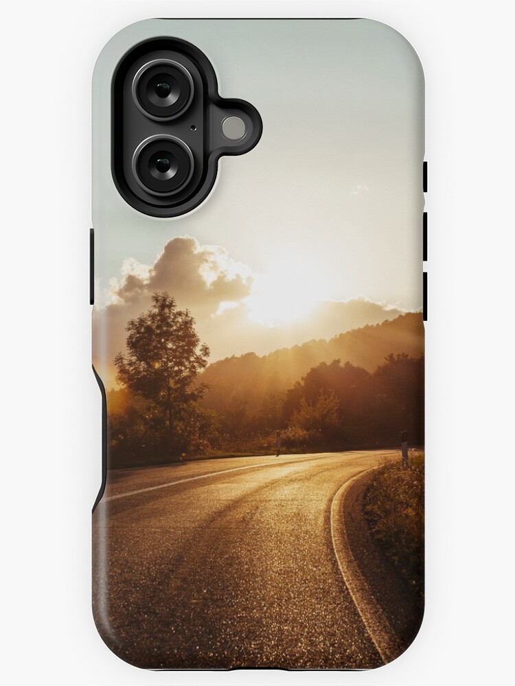Thumbnail 1 of 4, iPhone Case, Road at sunset designed and sold by salvatoreru.