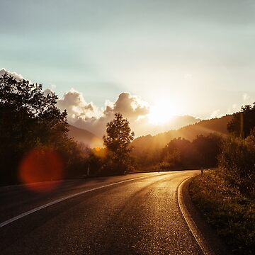 Artwork thumbnail, Road at sunset by Salvatore Russolillo