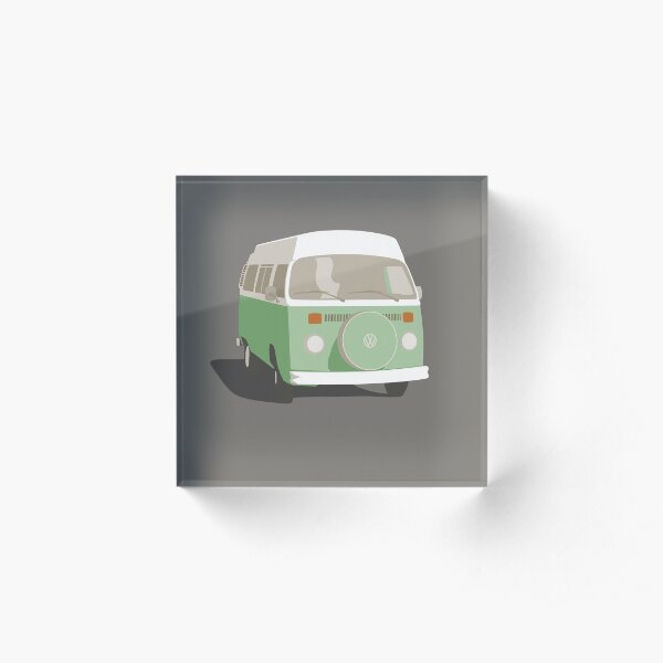 Campervan Nile Green Acrylic Block