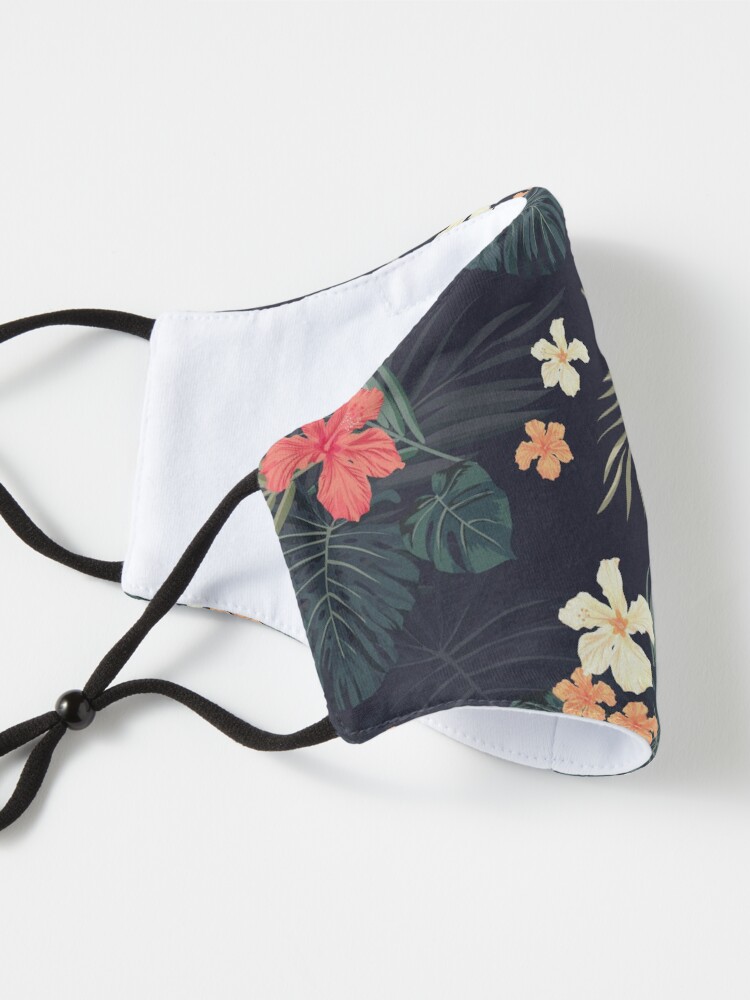 Alternate view of Dark tropical flowers Mask