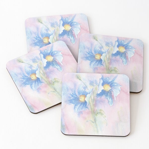 Item preview, Two Blue Poppies - watercolour designed and sold by jayne gaze.