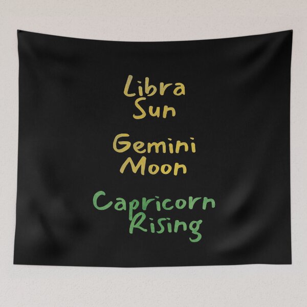 Item preview, Libra Sun Gemini Moon Capricorn Rising Text designed and sold by leomooncreates.
