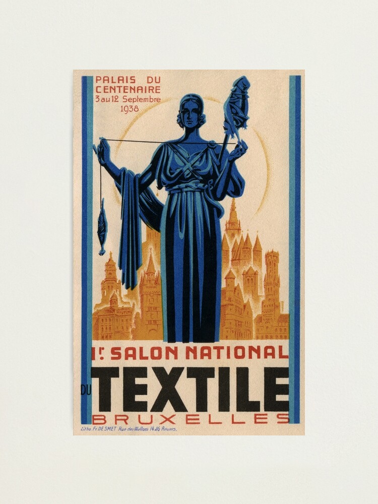The European Poster 1888-1938 ポスター集 アート Art deco 1938 1st Textile Expo Brussels ad