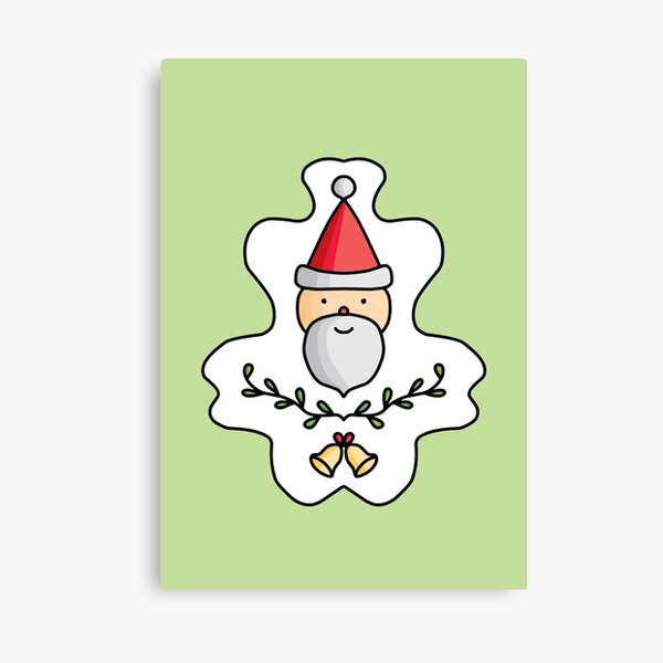 Cute Cartoon Santa Claus, christmas season Canvas Print