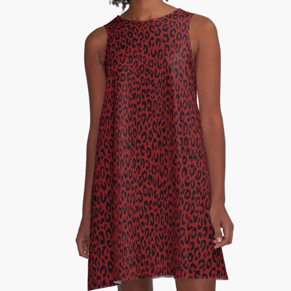 Vista previa del artículo con la obra «Leopardo, estampado, rojo oscuro», diseñado y vendido por oatdreams.