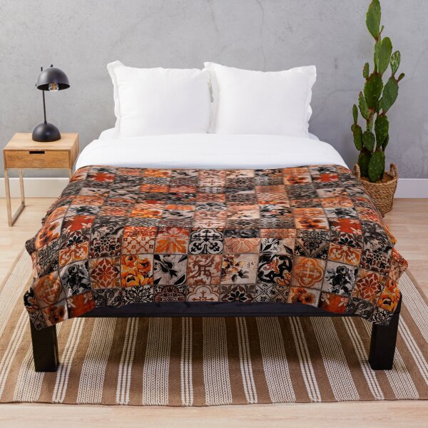 Aperçu de l'œuvre Motif de brocart orange marocain créée et vendue par conceptDVS.