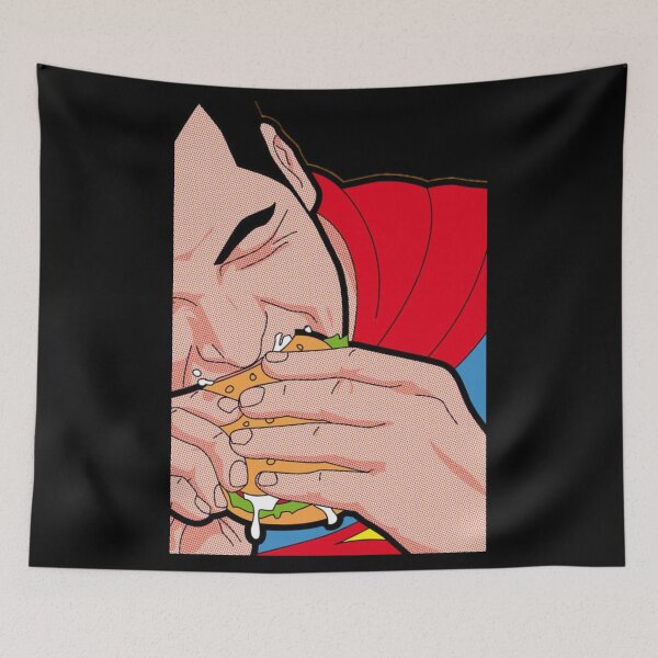 Item preview, kryptonian eats a hamburger designed and sold by lovesuperkarma.