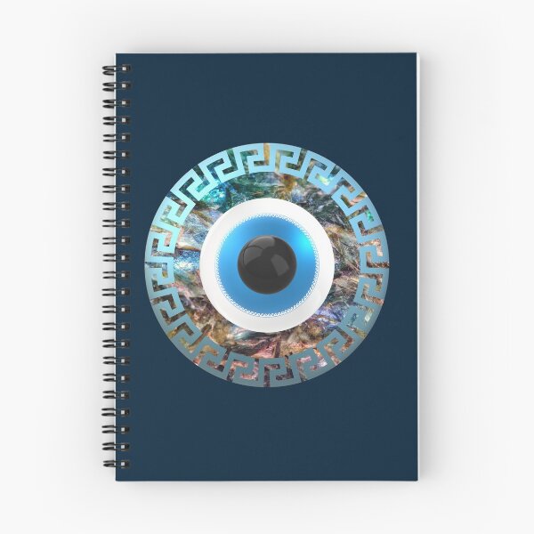 Item preview, Mati Evil Eye Colorful Stone Greek Key designed and sold by Yiorgos Designs.