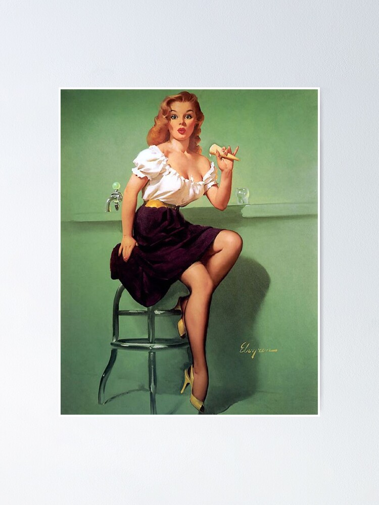 Pin Up Girl Elvgren Vintage Poster For Sale By Pin Up Girl 