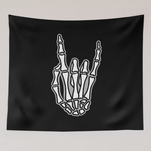 Item preview, Skeleton hand with rock and roll sign designed and sold by beakraus.