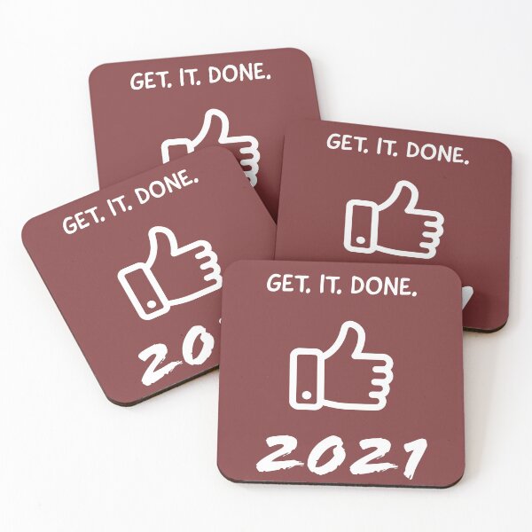 Item preview, Get it done in 2021 affirmation: Thumbs up ilustration - Positive quote 2021 designed and sold by TatianaLG.