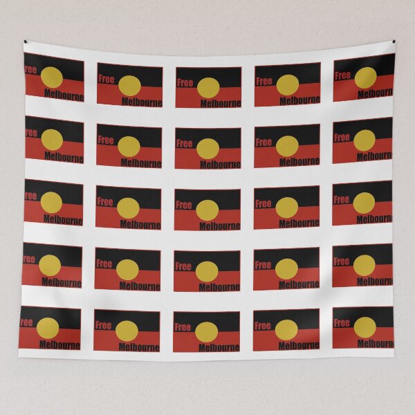 Item preview, Free Melbourne Aboriginal Flag designed and sold by betkakayd.