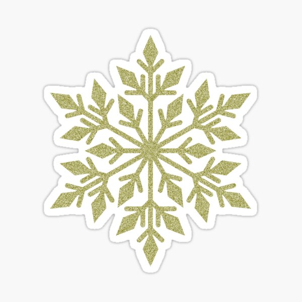 “Gold glitter snowflake” Sticker for Sale by DarkArtStudio | Redbubble