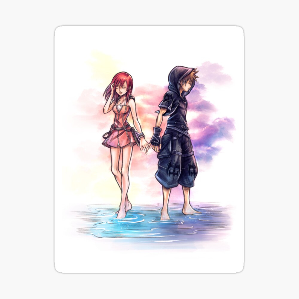 Sora and Kairi Kingdom Hearts 2 Hardcover Journal by Lali-Holley