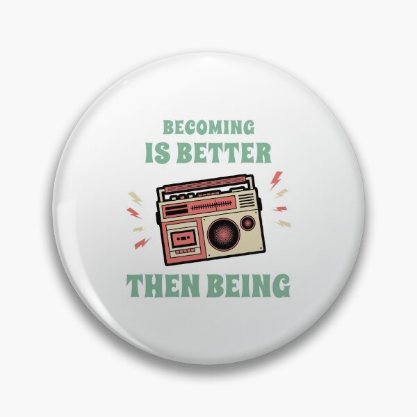Item preview, Becoming Is Better Then Being - Vintage Retro Boom Box designed and sold by Mustard Prophet.
