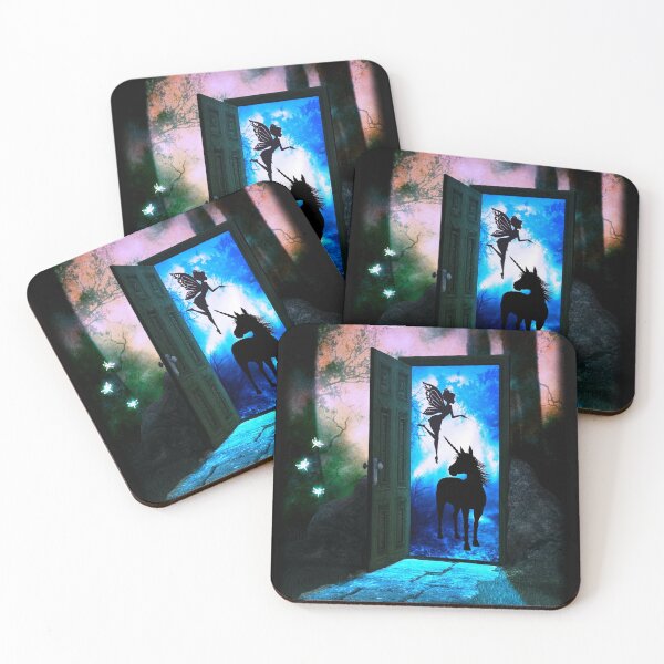 Item preview, Fairy With Unicorn In Enchanted Forest designed and sold by Mary Riley.