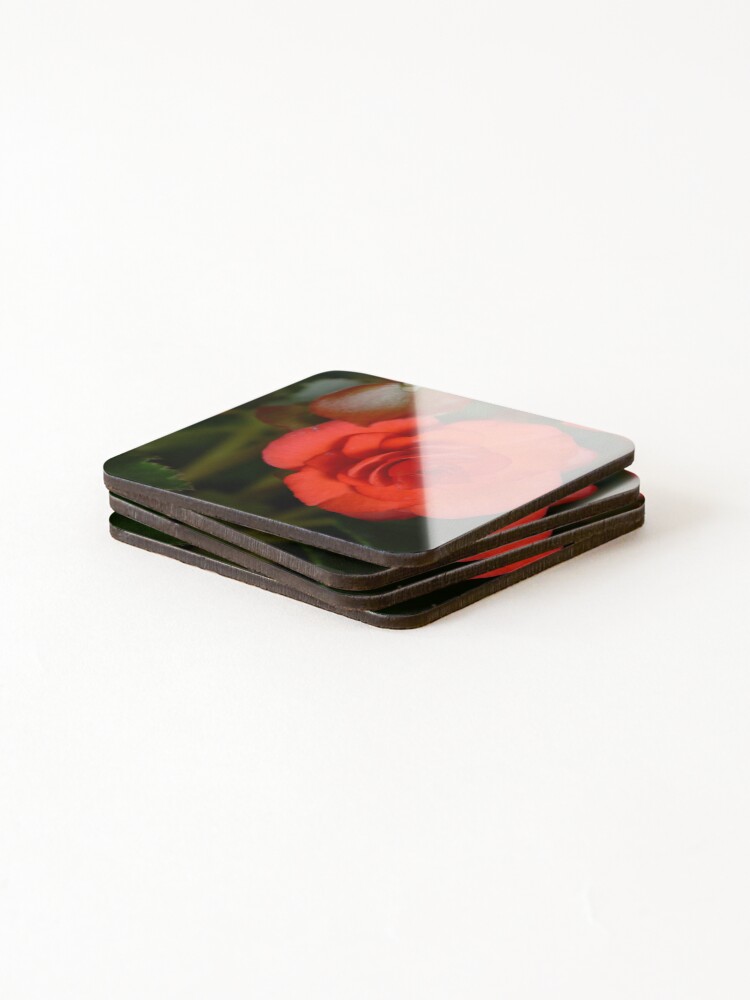 Thumbnail 4 of 5, Coasters (Set of 4), Roses are Red designed and sold by RewskiPhotos.