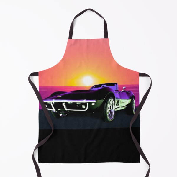 Artikelvorschau, Sportwagen Muscle Car Beach Sonnenuntergang entworfen und verkauft von MuscleCarTs.