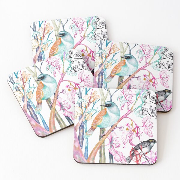 Item preview, pink birds in the forest designed and sold by claudiovillegas.