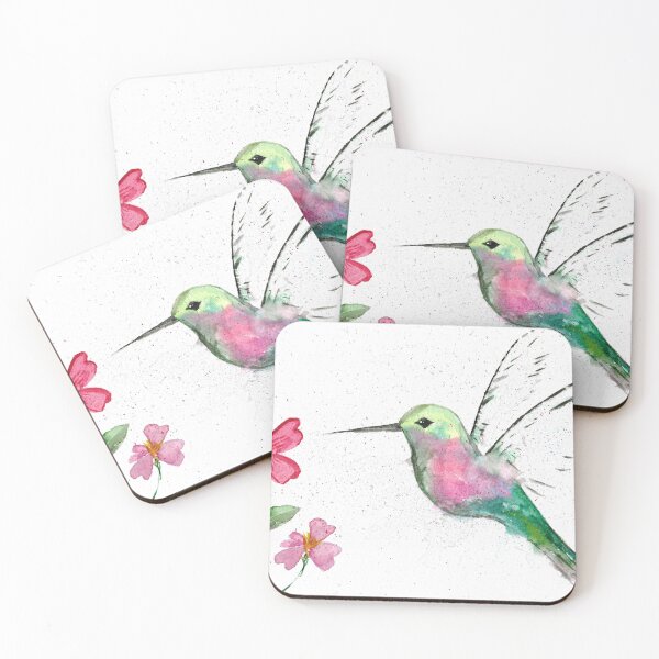 Item preview, Colourful Hummingbird - Abstract Watercolour designed and sold by MashaPavlovna.