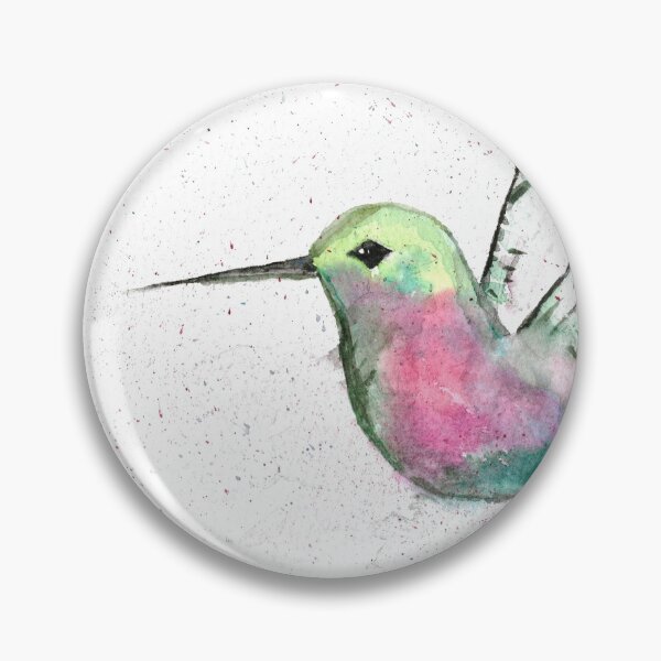 Item preview, Colourful Hummingbird - Abstract Watercolour designed and sold by MashaPavlovna.