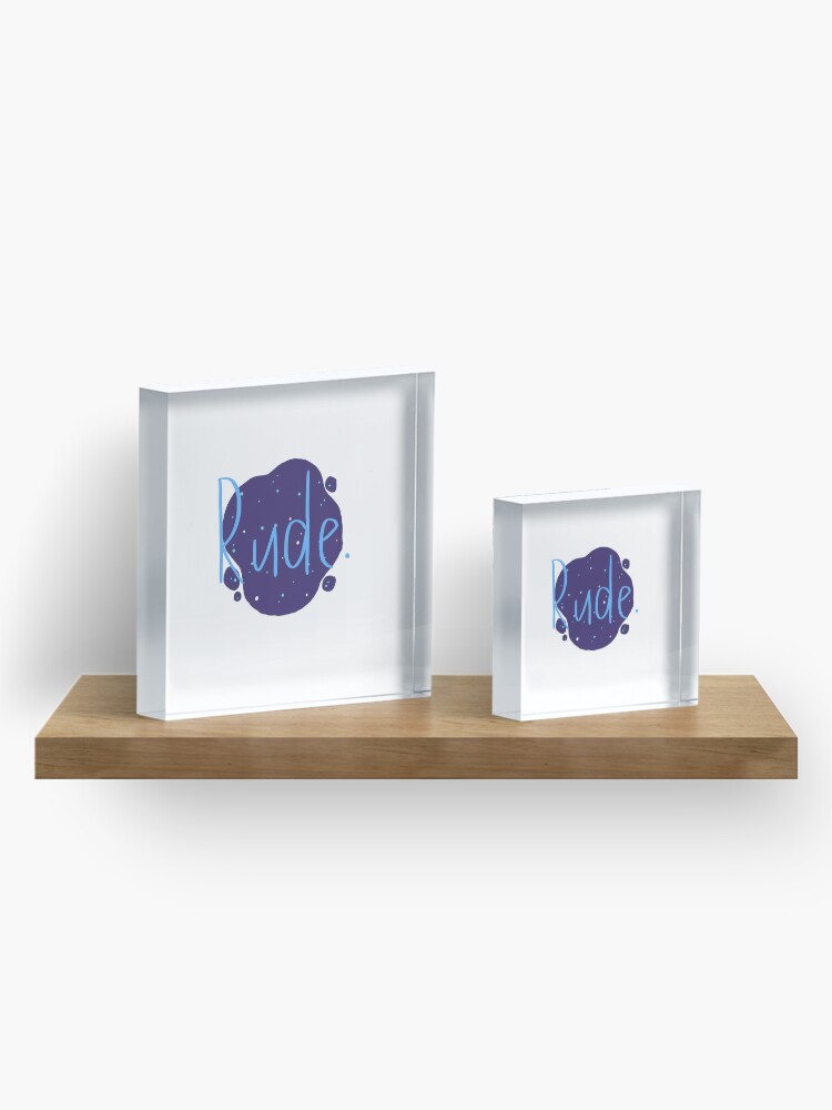 Alternate view of Rude - Finnley Acrylic Block