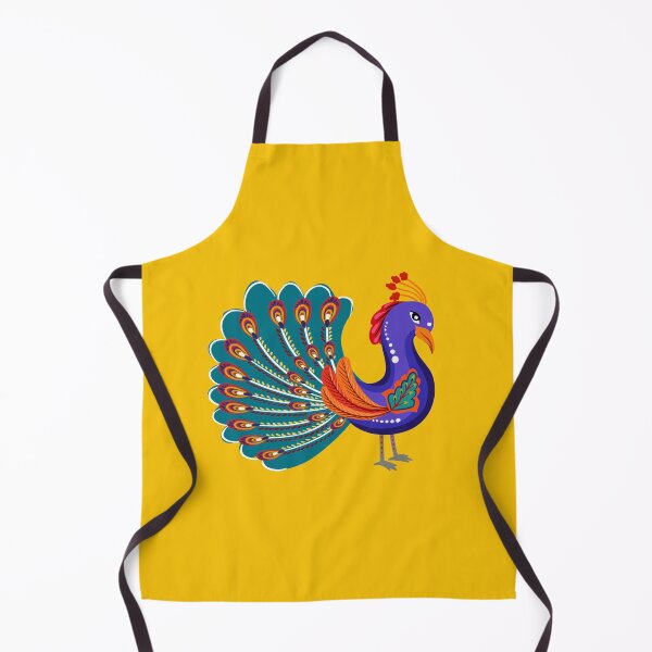 Item preview, Purple Peacock Decorated with Floral pattern with Orange, Red & Green Feathers designed and sold by storeIndus.