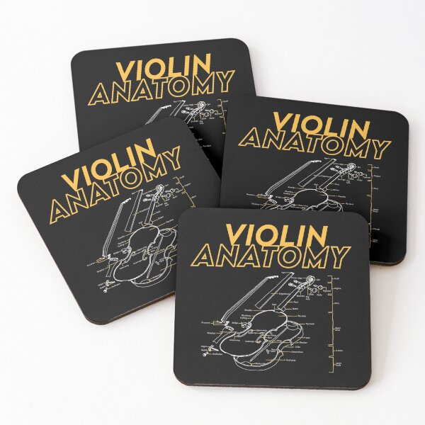 twoset violin - violin anatomy drawing diagram limited edition Coasters (Set of 4)