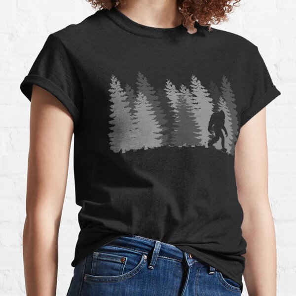 Bigfoot in the Forest T-Shirt Sasquatch Yeti Classic T-Shirt