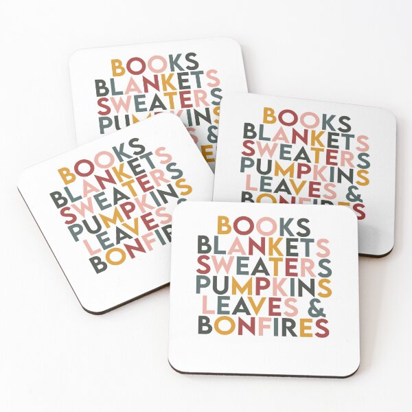 Item preview, Books blankets sweaters pumpkins leaves and bonfires designed and sold by BrandyKrat.