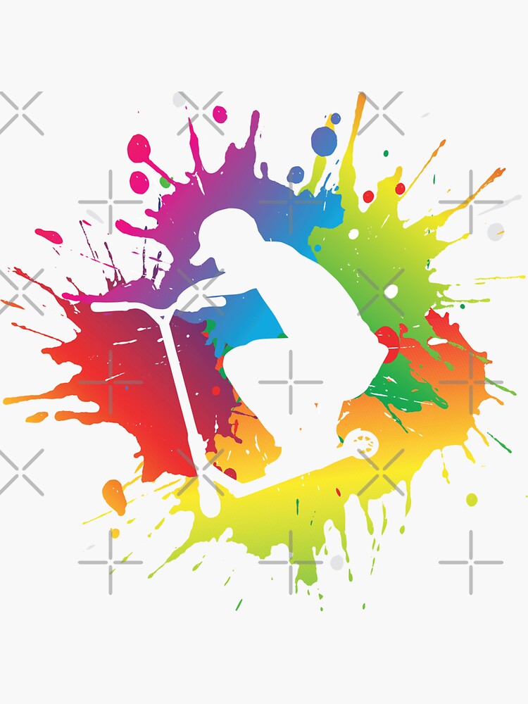 "Stunt Scooter splash" Sticker by Designer177 Redbubble