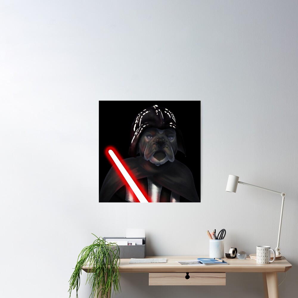 Darth Vader Fan Art Colorful Throw Pillow by BaynoSama