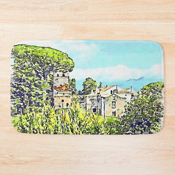 Item preview, Ravello: buildings among the trees designed and sold by Giuseppe Cocco.