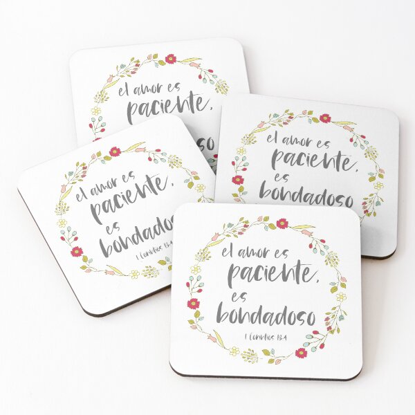 Item preview, Bíblico Cristiano: El amor es paciente, es bondadoso (texto gris, español) designed and sold by Ofeefee.