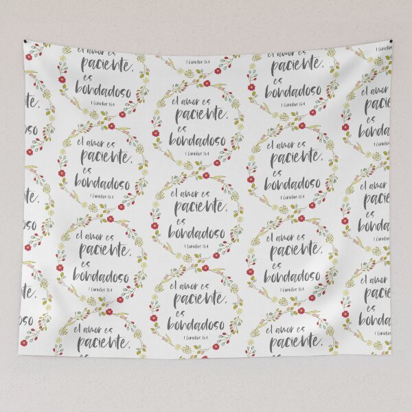 Item preview, Bíblico Cristiano: El amor es paciente, es bondadoso (texto gris, español) designed and sold by Ofeefee.