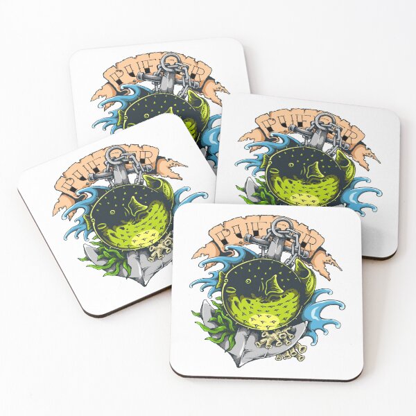 Item preview, Puffer Fish Keeper Tattoo Style Marine Fish Keeper designed and sold by JRRTs.