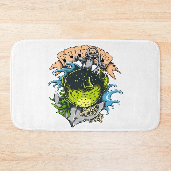 Item preview, Puffer Fish Keeper Tattoo Style Marine Fish Keeper designed and sold by JRRTs.
