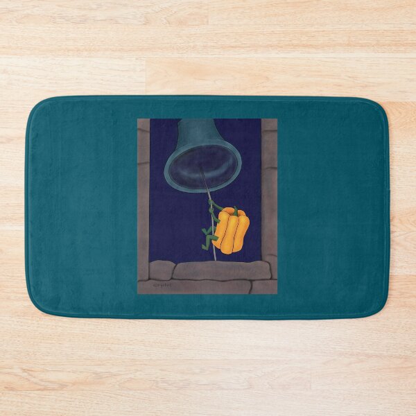 Item preview, Yellow pepper ringing a tower bell - funny cartoon drawing designed and sold by Crystal Raymond.