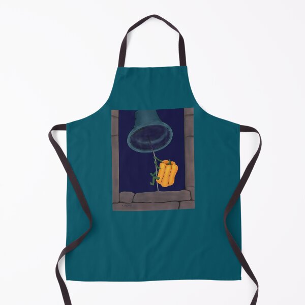 Item preview, Yellow pepper ringing a tower bell - funny cartoon drawing designed and sold by Crystal Raymond.