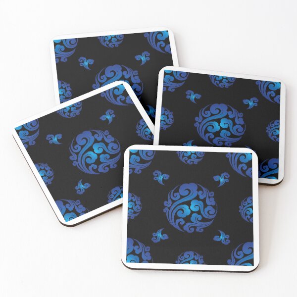 Item preview, Asian Cloud Pattern Chinese Cloud Black and Blue Burst Design designed and sold by Reeks808.