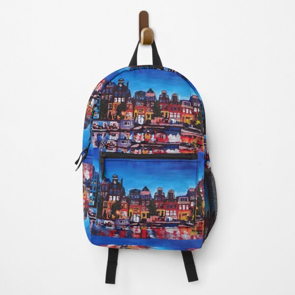 Item preview, Amsterdam Skyline With Canal At Night designed and sold by artshop77.